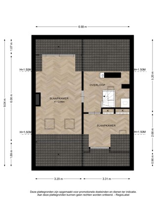 Floorplan - Hoge Hondstraat 29, 7413 CC Deventer